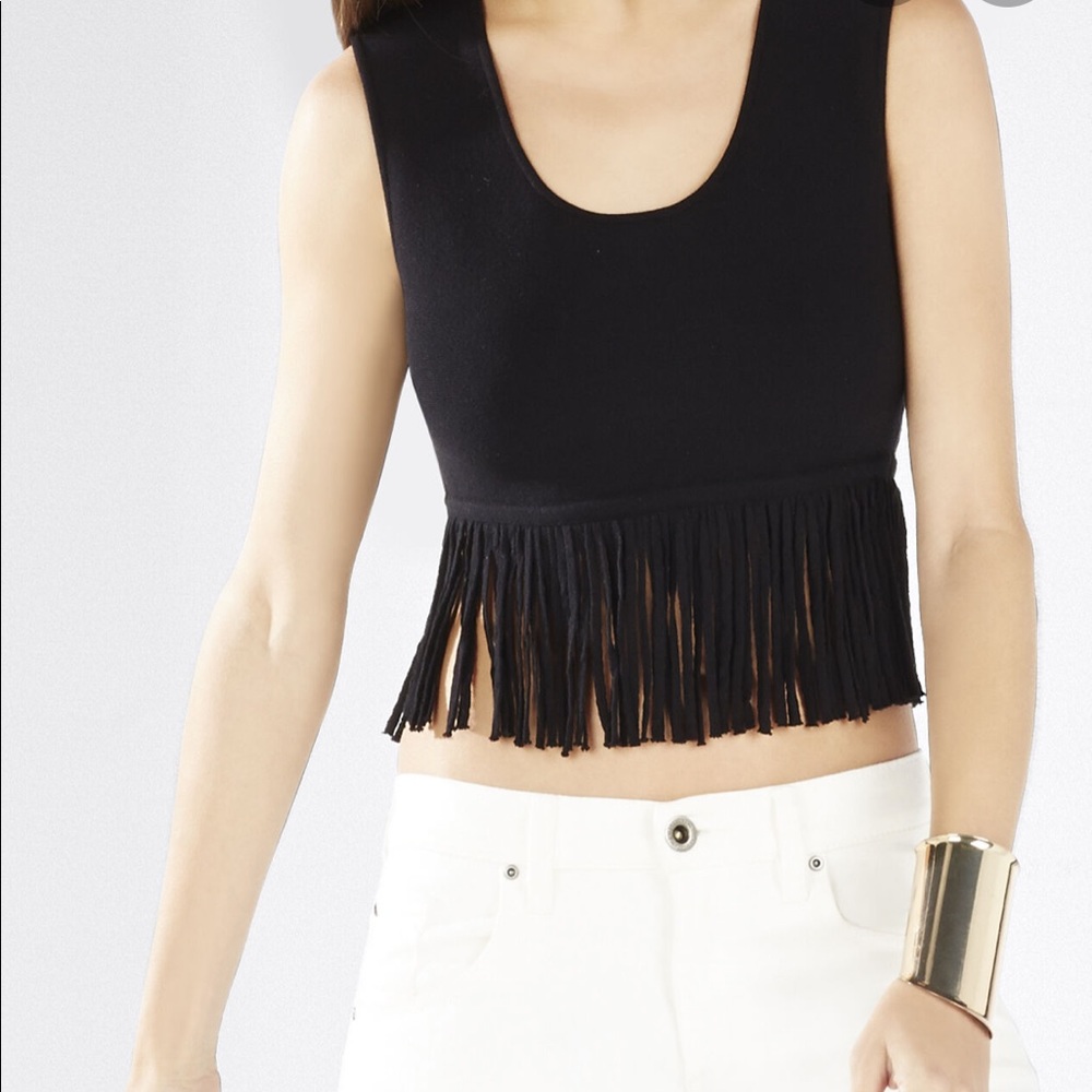 NWT BCBGMAXAZRIA “Jaleigh” fringe top